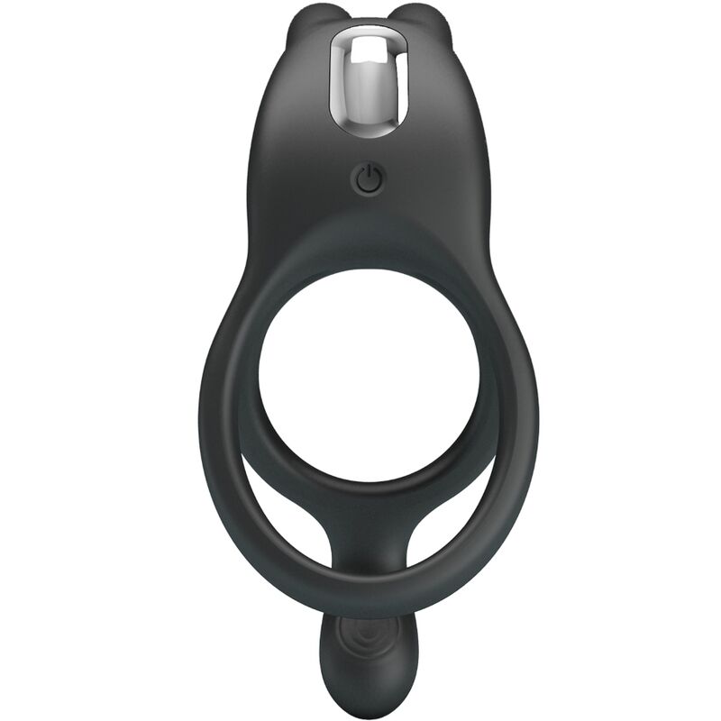 PRETTY LOVE - SETH DOUBLE ANNEAU VIBRANT LAPIN 7 VIBRATIONS NOIR - Sensualia