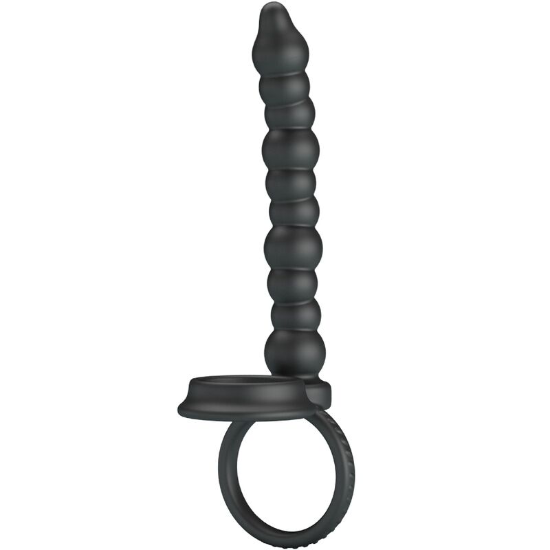 PRETTY LOVE - ANNEAU PÉNÉTRANT À DOUBLE PÉNÉTRATION DILLION NOIR - Sensualia