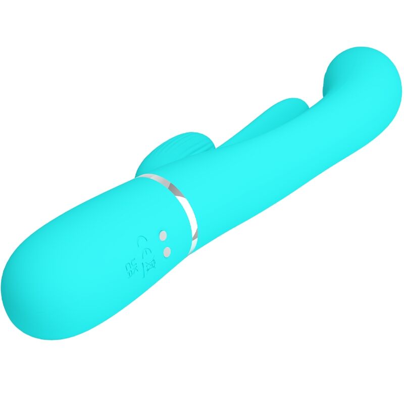 PRETTY LOVE - SHANIA TRIPLE RABBIT VIBRATEUR MULTIFONCTION 3 EN 1 BLEU - Sensualia