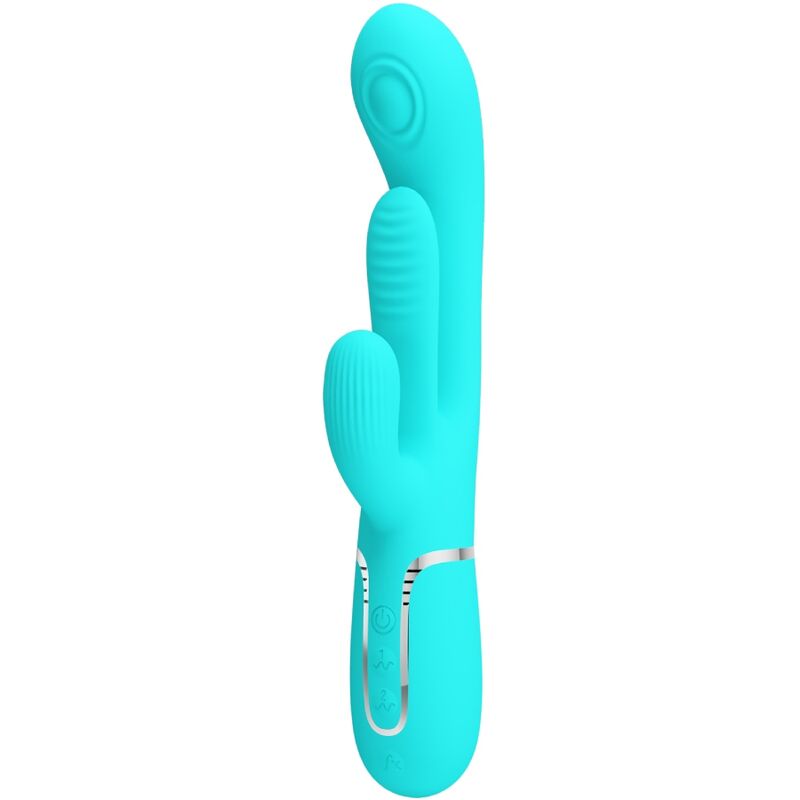 PRETTY LOVE - SHANIA TRIPLE RABBIT VIBRATEUR MULTIFONCTION 3 EN 1 BLEU - Sensualia