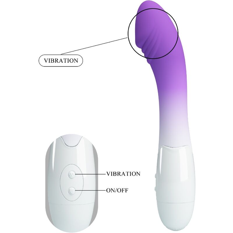 PRETTY LOVE - VIBRATEUR ELEMENTAL POINT G 30 VIBRATIONS VIOLET - Sensualia