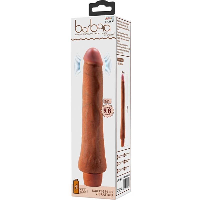 BAILE - VIBRATEUR RÉALISTE DRYADE 25 CM MULÂTRE - Sensualia