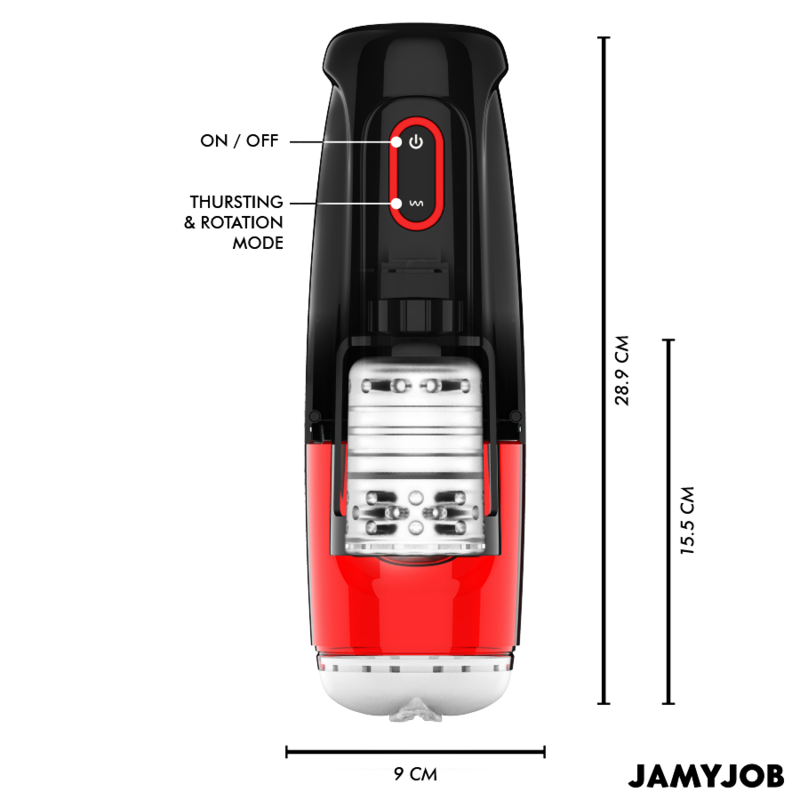JAMYJOB - MASTURBATEUR VAGIN AUTOMATIQUE STORM 10 MODES DE ROTATION ET DE POUSSÉE - Sensualia