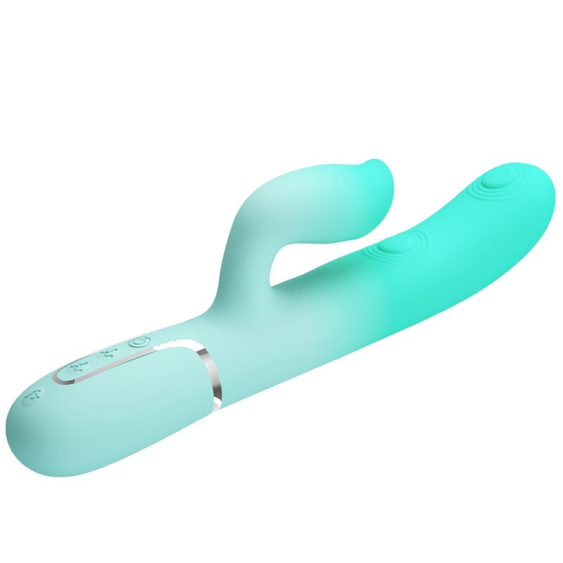 PRETTY LOVE - VIBRATEUR LAPIN MULTIFONCTION GIGI VERT AQUA - Sensualia