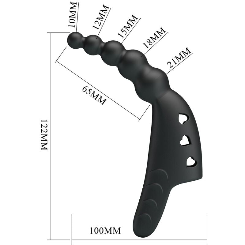 PRETTY LOVE - JORDIN FINGER VIBRATOR 10 VIBRATIONS NOIR - Sensualia