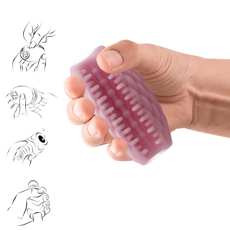 PRETTY LOVE - MASTURBATEUR POUR HOMME EN SILICONE ATHENA EROS ROSE - Sensualia