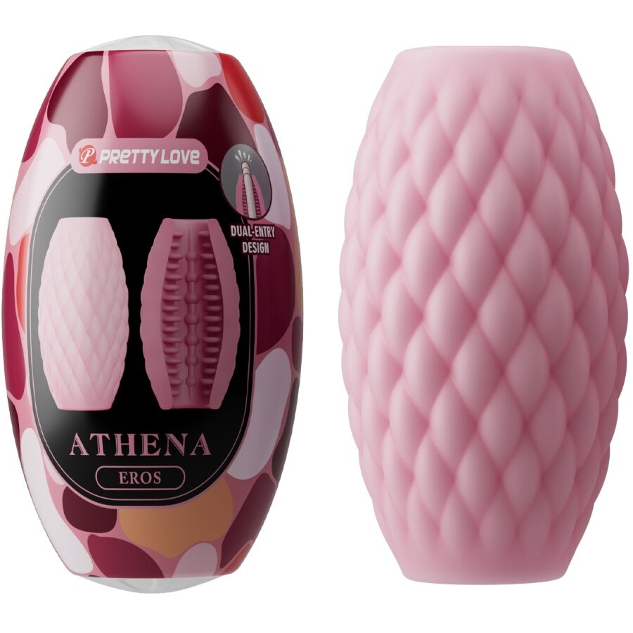 PRETTY LOVE - MASTURBATEUR POUR HOMME EN SILICONE ATHENA EROS ROSE - Sensualia