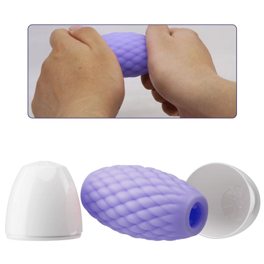 PRETTY LOVE - MASTURBATEUR POUR HOMME EN SILICONE ATHENA EROS VIOLET - Sensualia