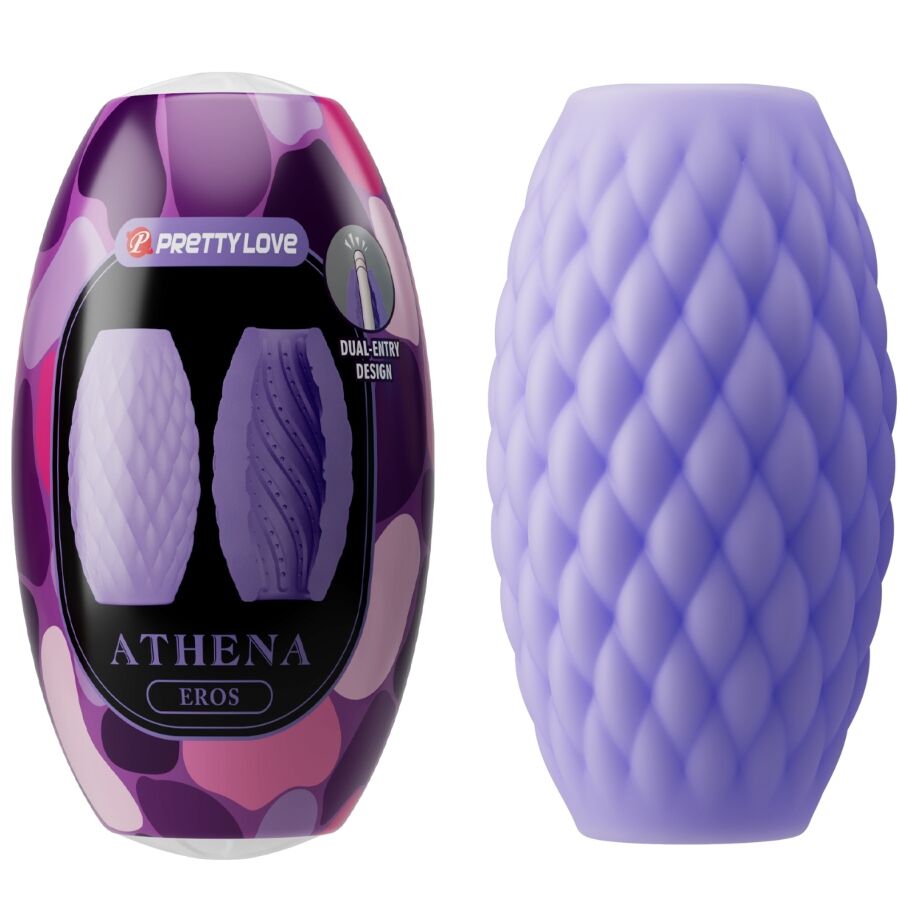PRETTY LOVE - MASTURBATEUR POUR HOMME EN SILICONE ATHENA EROS VIOLET - Sensualia