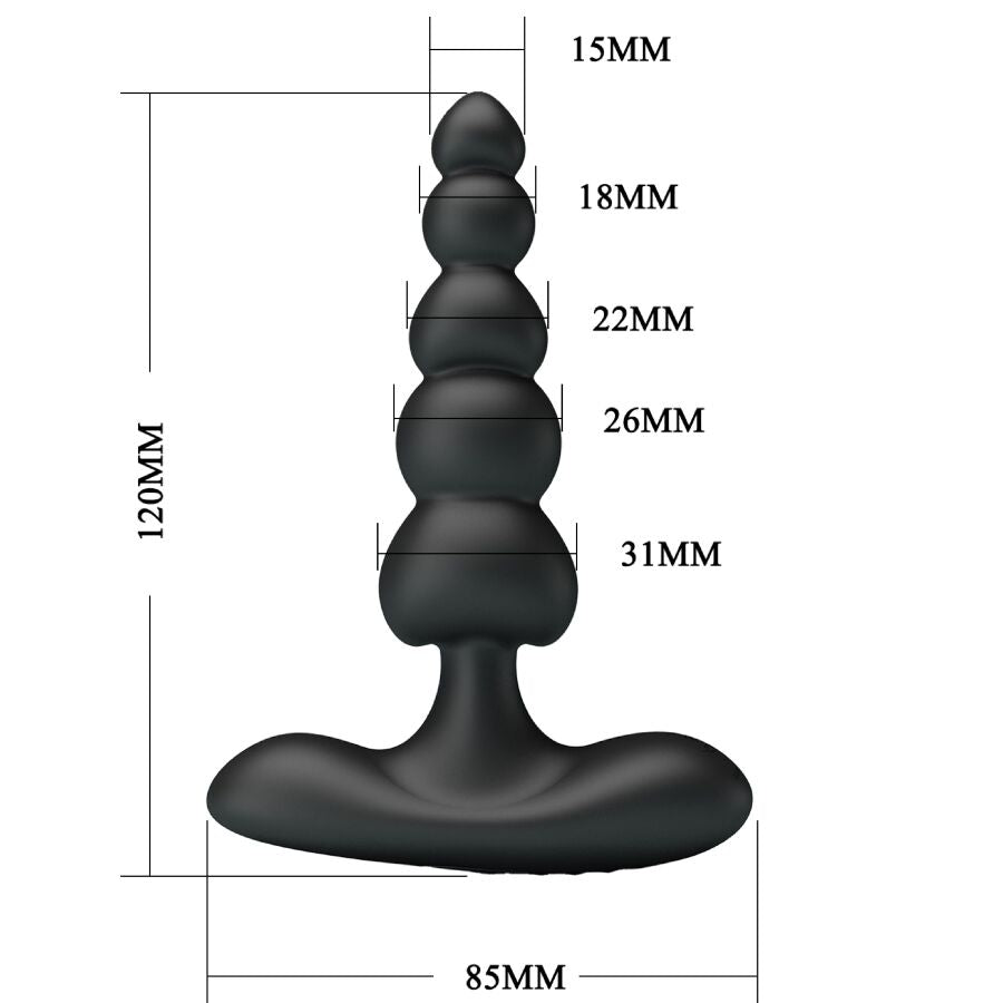 PRETTY LOVE - VIBRATEUR ANAL SIDNEY 10 VIBRATIONS NOIR - Sensualia