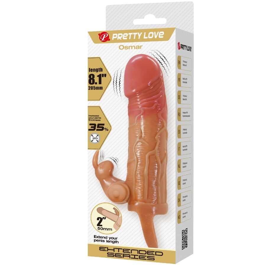 PRETTY LOVE - OSMAR MANCHON PÉNIS + STIMULATEUR DE CLITORIS VIBRANT - Sensualia