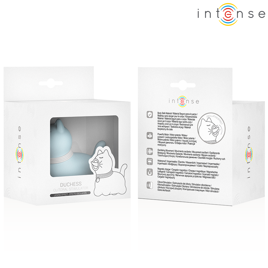 INTENSE - STIMULATEUR DUCHESSE AVEC LANGUE ROTATIVE 360º BLEU - Sensualia