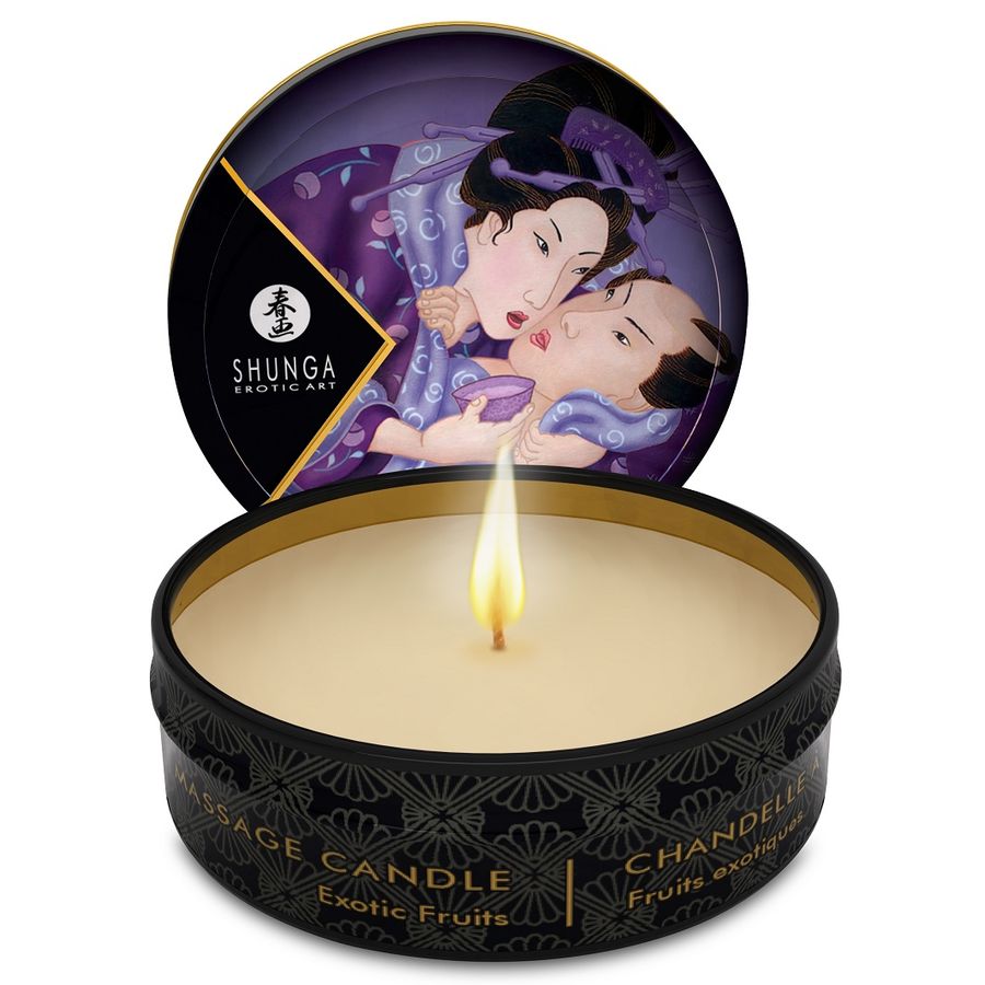 SHUNGA - MINI CARESS BY CANDELIGHT BOUGIE DE MASSAGE FRUITS EXOTIQUES 30 ML - Sensualia