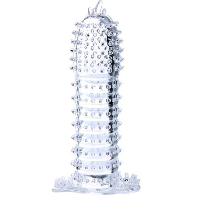 BAILE - GAINE PÉNIENNE AVEC POINTS STIMULANTS TRANSPARENTS 14 CM - Sensualia