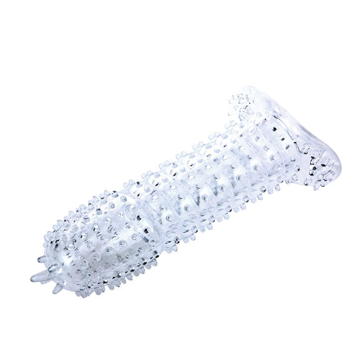 BAILE - GAINE PÉNIENNE AVEC POINTS STIMULANTS TRANSPARENTS 14 CM - Sensualia