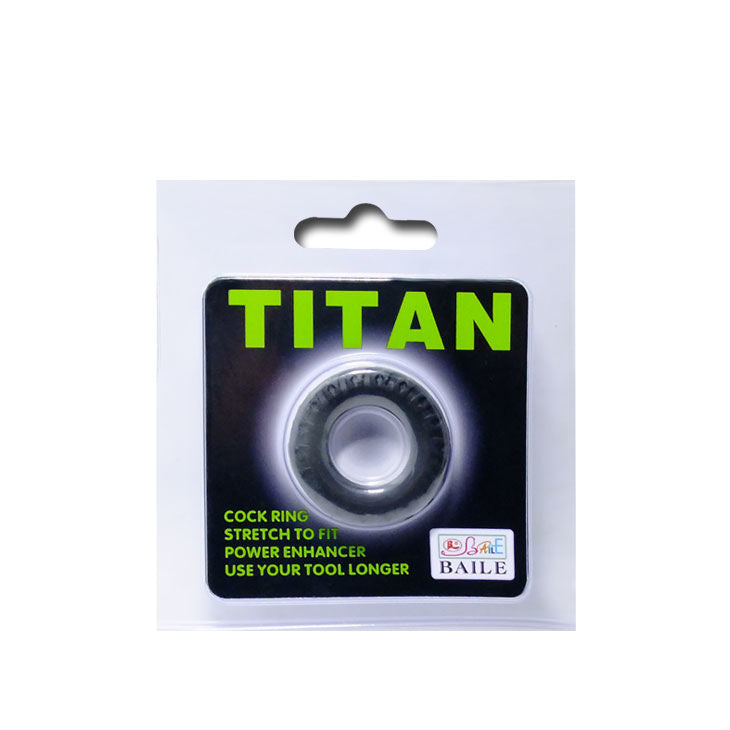 BAILE - COCKRING TITAN NOIR VERT 2 CM - Sensualia