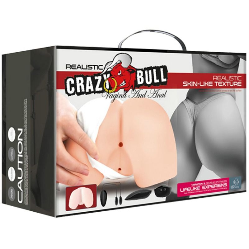 CRAZY BULL - VAGIN ET ANUS RÉALISTES AVEC POSITION DE VIBRATION 4 - Sensualia
