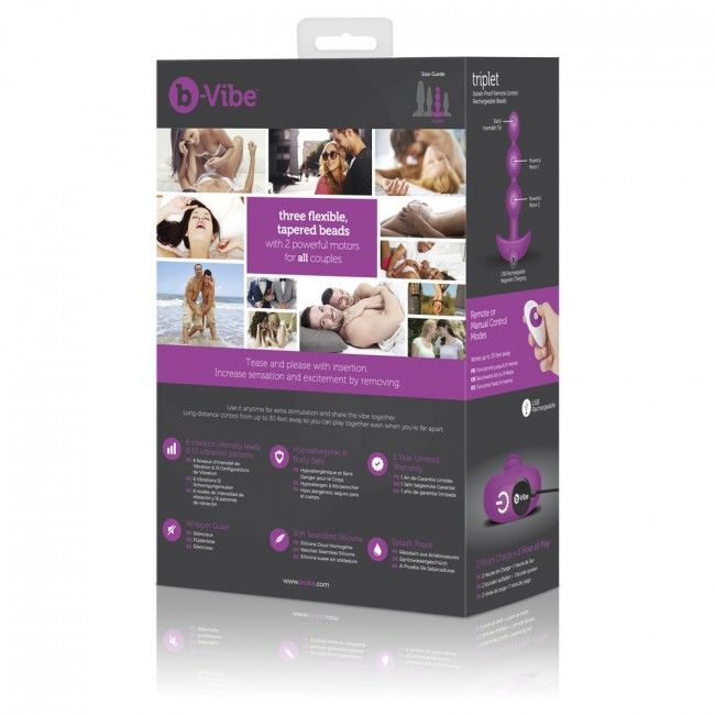 B-VIBE - TRIPLET ANAL TÉLÉCOMMANDE BILLES ROSE B-VIBE