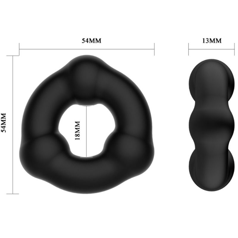 CRAZY BULL - BAGUE EN SILICONE SUPER DOUX AVEC NODULES CRAZY BULL