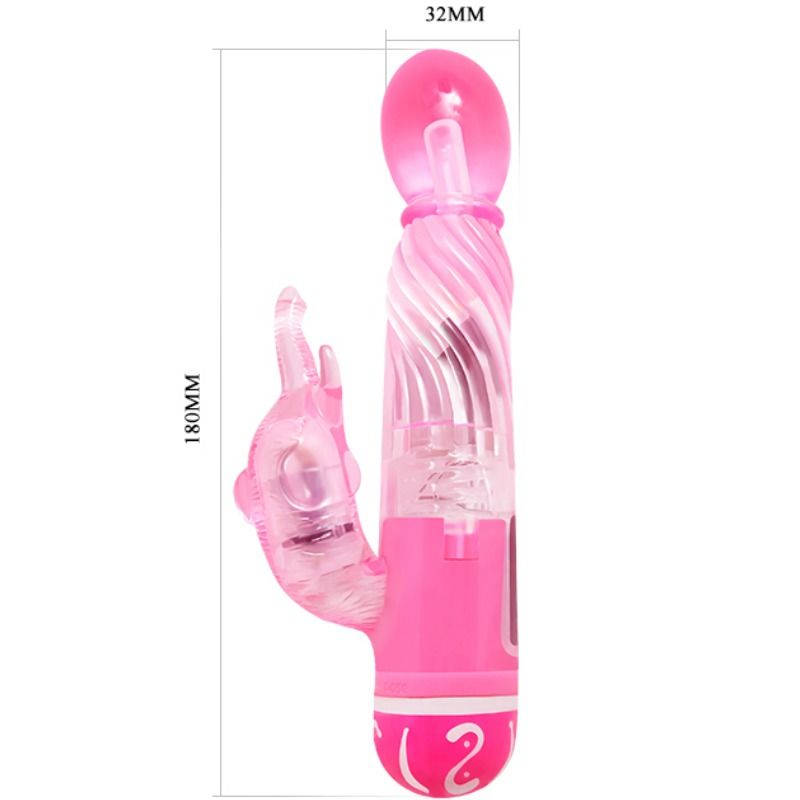 BAILE - VIBRATEUR MULTIVITESSES AVEC STIMULATEUR ROSE - Sensualia