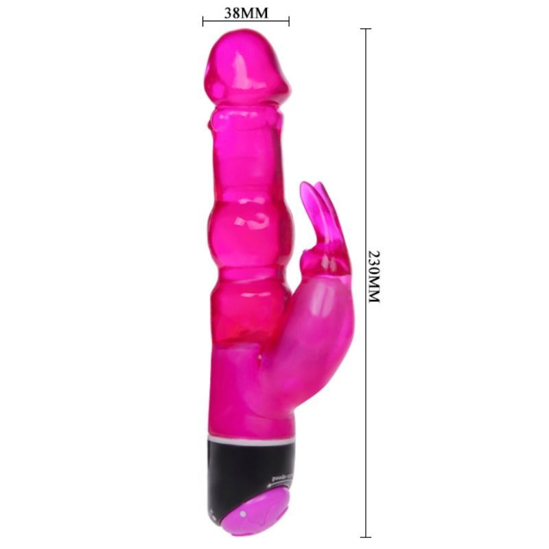 BAILE - VIBRATEUR FANTASY WAVES OF PLEASURE AVEC LAPIN LILAS 23 CM - Sensualia