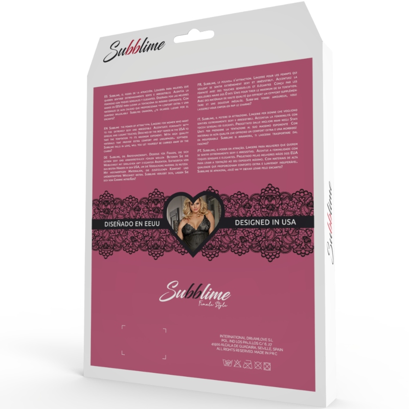 SUBBLIME - QUEEN PLUS FETISH MANCHES COURTES TEDDY - Sensualia