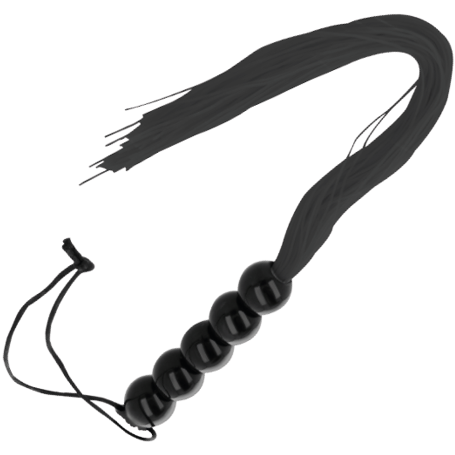 DARKNESS - FOUET DE BONDAGE FIN NOIR - Sensualia