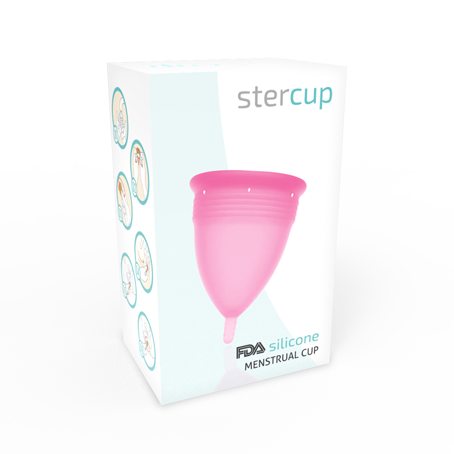 STERCUP - COUPE MENSTRUELLE EN SILICONE FDA ROSE - TAILLE L - Sensualia