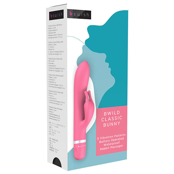 B SWISH - MASSEUR CLASSIQUE BWILD AVEC LAPIN - MAGENTA - Sensualia