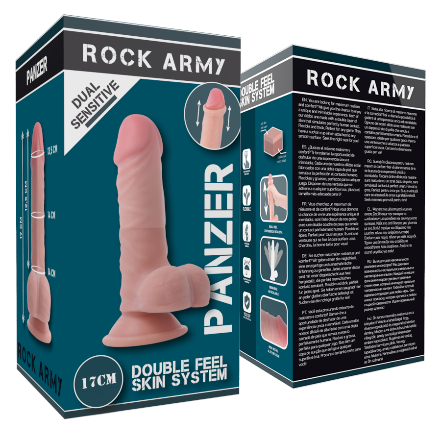 ROCKARMY - PANZER DOUBLE DENSITÉ 17 CM -O- 4.46 CM - Sensualia