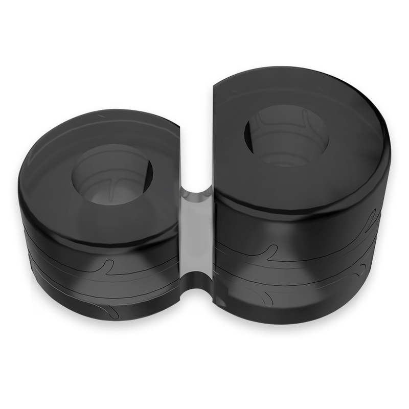 POWERING - ANNEAU PÉNIS DOUBLE SUPER FLEXIBLE ET RÉSISTANT PR09 NOIR POWERING