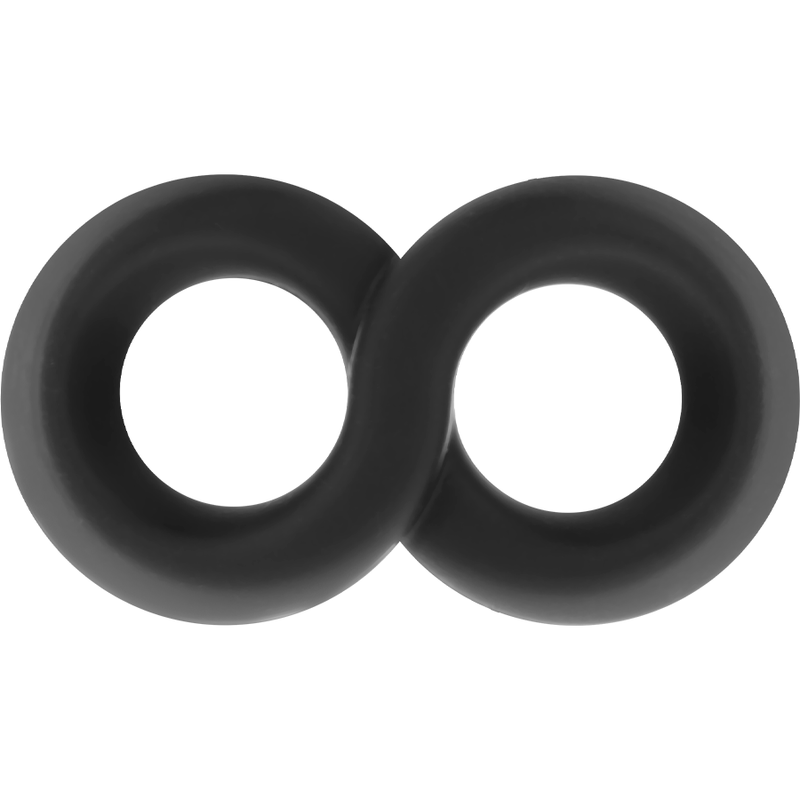 POWERING - ANNEAU PÉNIS ET TESTICULES SUPER FLEXIBLE ET RÉSISTANT PR12 NOIR - Sensualia