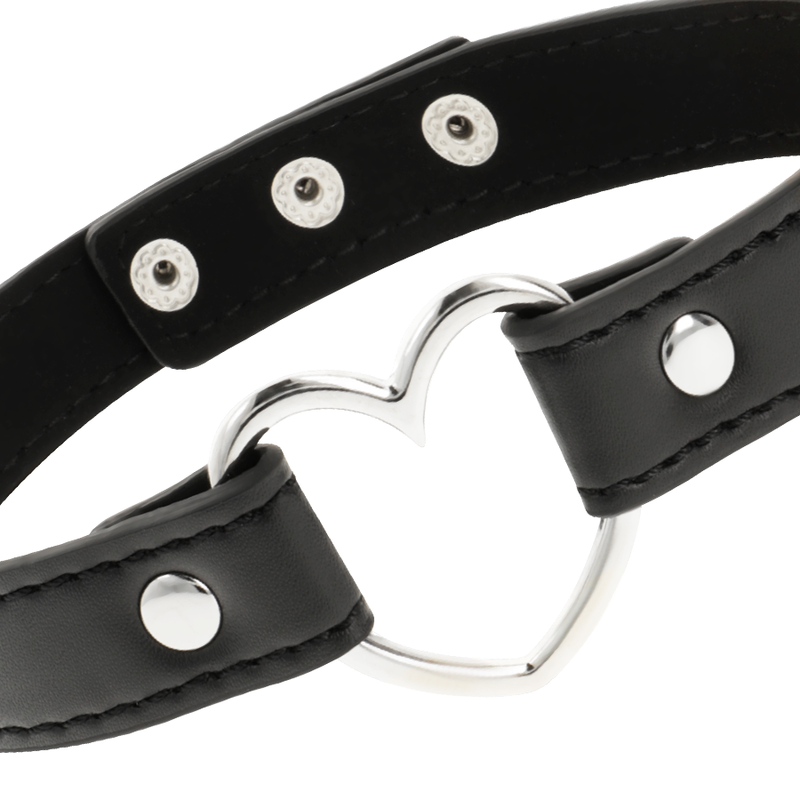 COQUETTE CHIC DESIRE - COLLIER CUIR VEGAN FEMME ACCESSOIRE COEUR - Sensualia