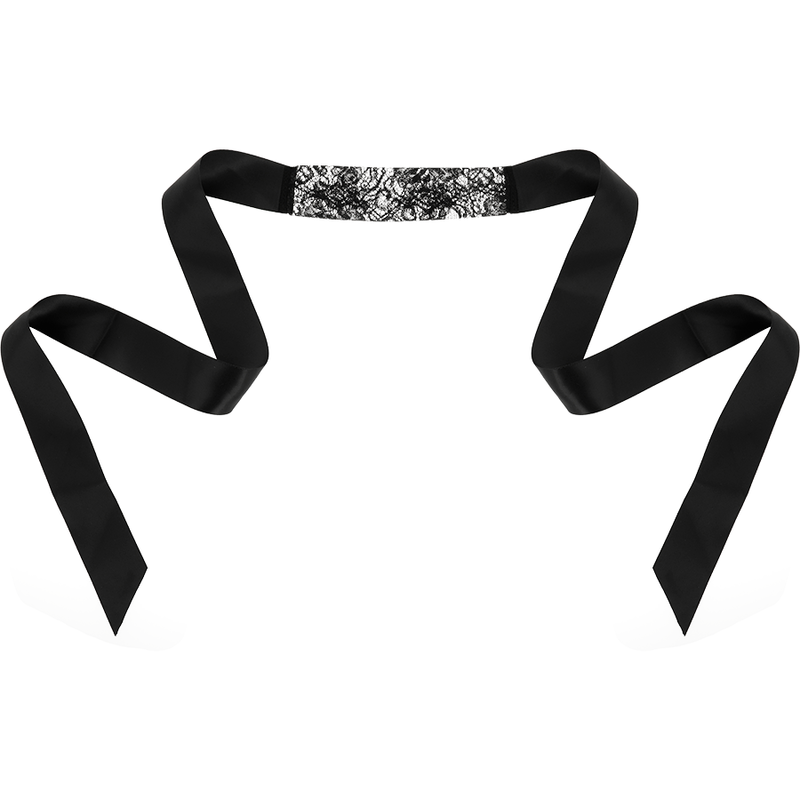 COQUETTE CHIC DESIRE - MASQUE EN DENTELLE NOIRE AVEC RUBAN - Sensualia