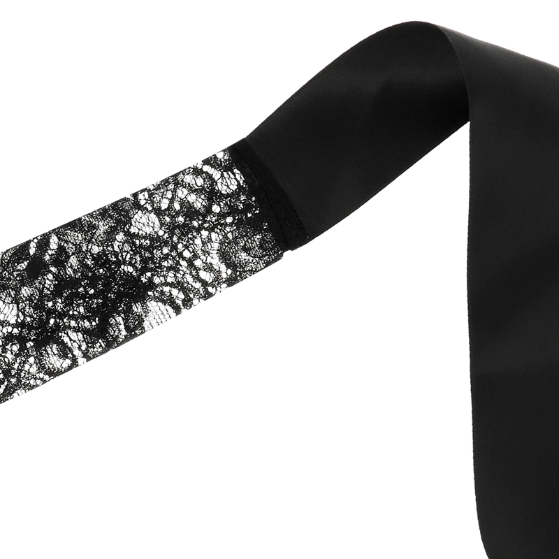 COQUETTE CHIC DESIRE - MASQUE EN DENTELLE NOIRE AVEC RUBAN - Sensualia