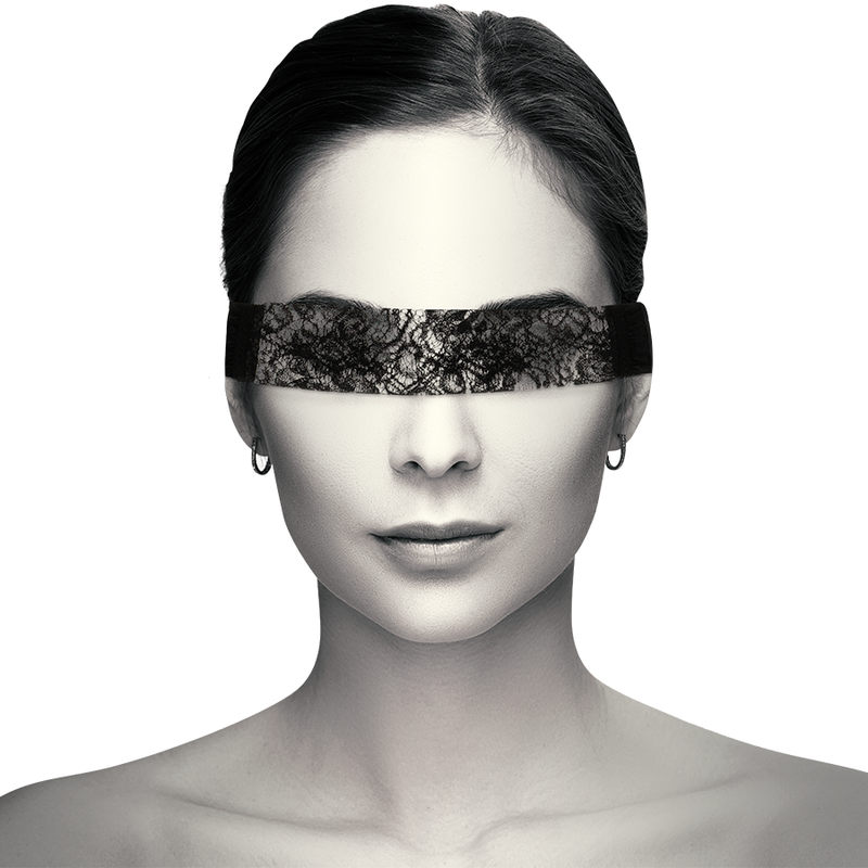 COQUETTE CHIC DESIRE - MASQUE EN DENTELLE NOIRE AVEC RUBAN - Sensualia