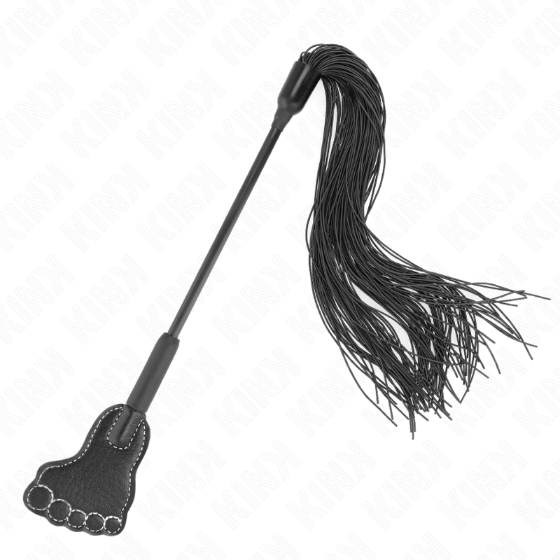 KINK - PAGAIE EN FORME DE PIED AVEC FOUET À GLAND 31 CM - Sensualia