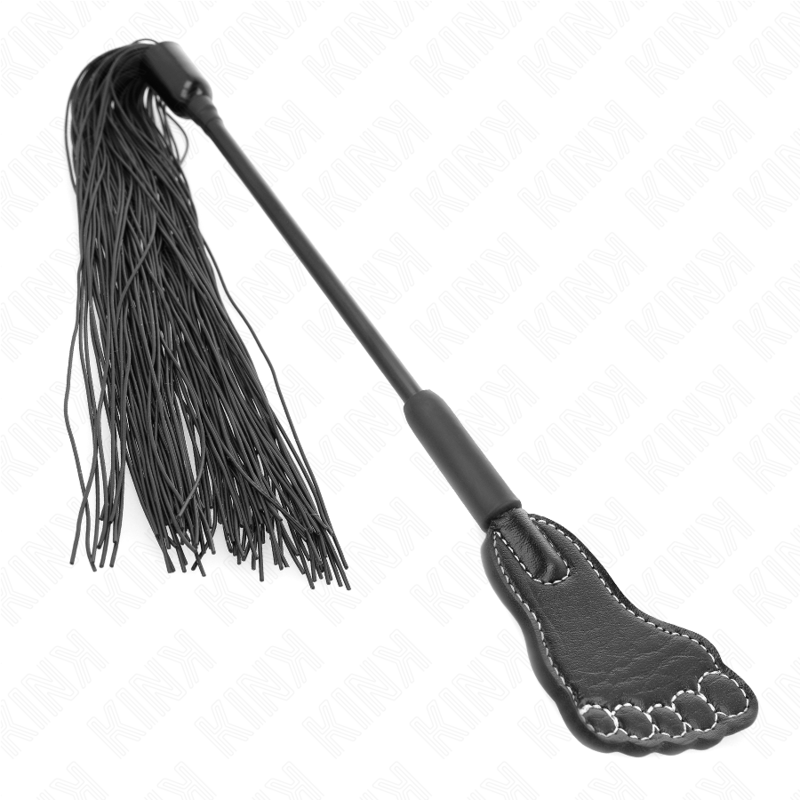 KINK - PAGAIE EN FORME DE PIED AVEC FOUET À GLAND 31 CM - Sensualia