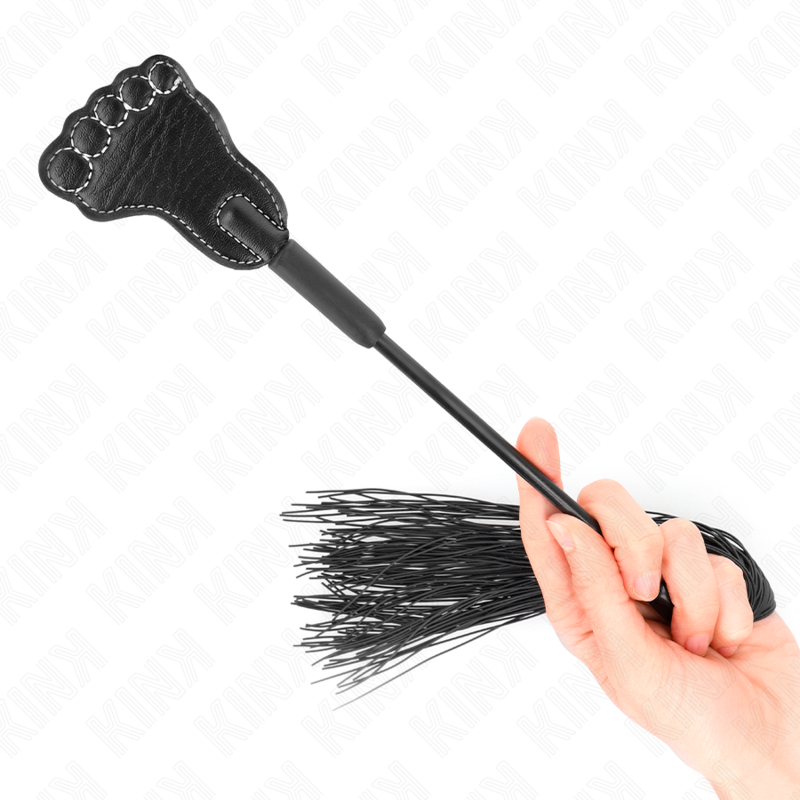 KINK - PAGAIE EN FORME DE PIED AVEC FOUET À GLAND 31 CM - Sensualia