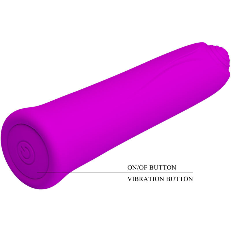 PRETTY LOVE - VIBRATEUR CURTIS MINI SUPER POWER 12 VIBRATIONS EN SILICONE VIOLETTE - Sensualia