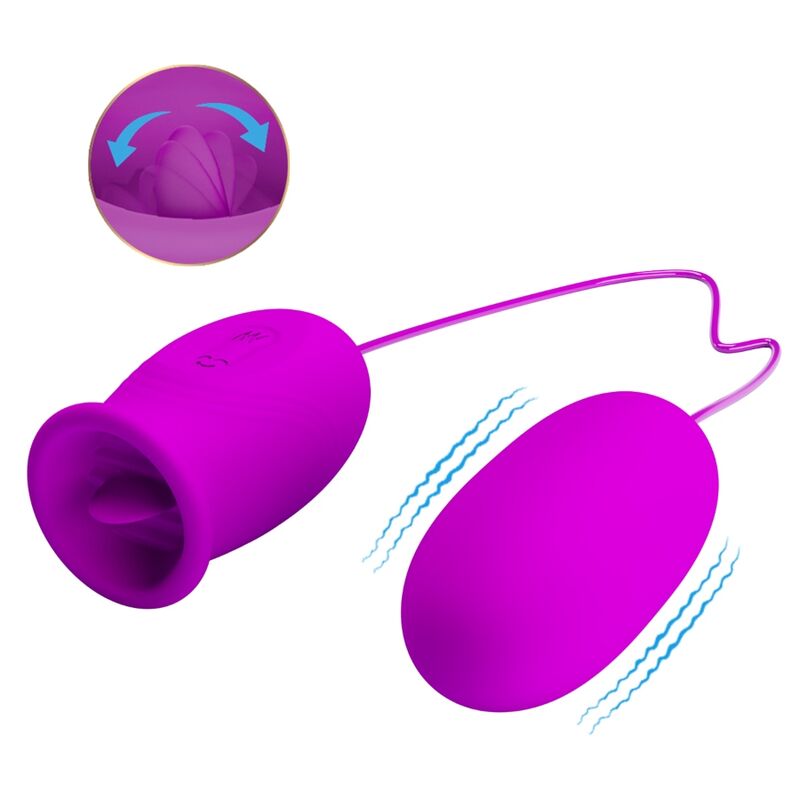PRETTY LOVE - VIBRATEUR RECHARGEABLE DAISY DUAL EGG VIOLET - Sensualia