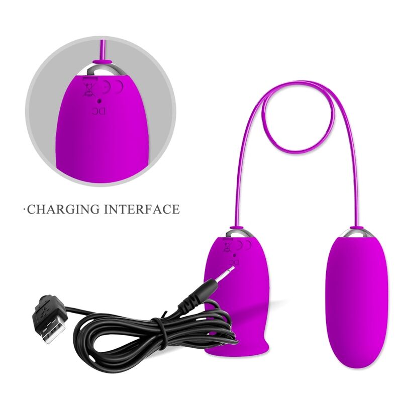 PRETTY LOVE - VIBRATEUR RECHARGEABLE DAISY DUAL EGG VIOLET - Sensualia