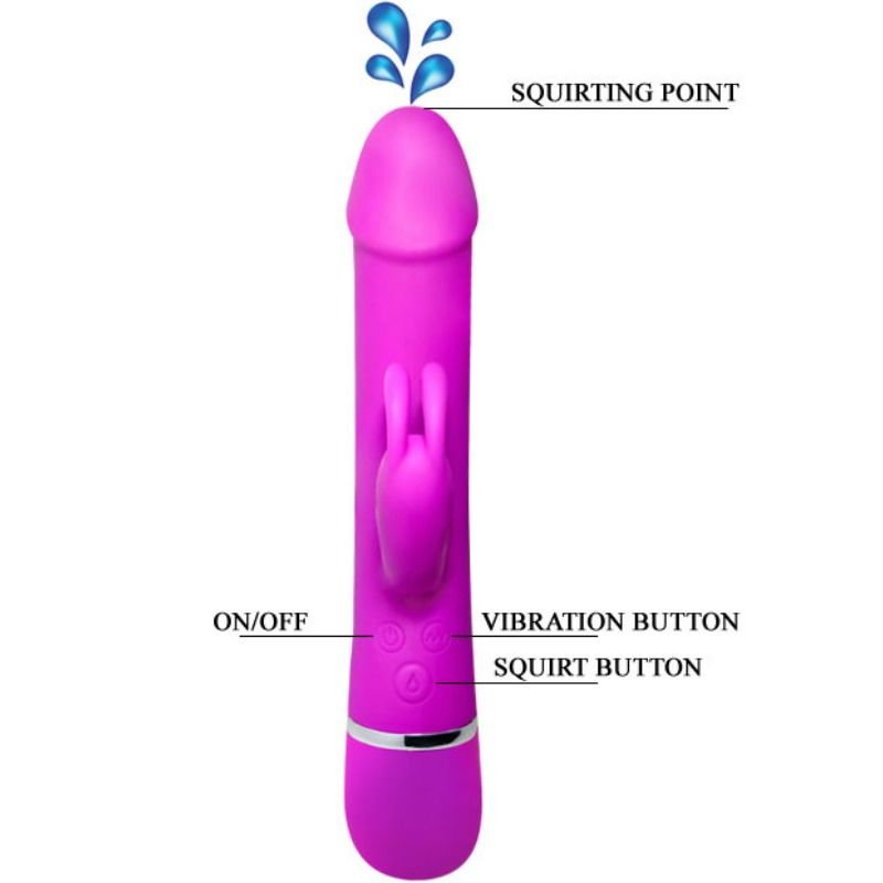 PRETTY LOVE - VIBRATEUR HENRY AVEC 12 MODES DE VIBRATION ET FONCTION SQUIRT - Sensualia