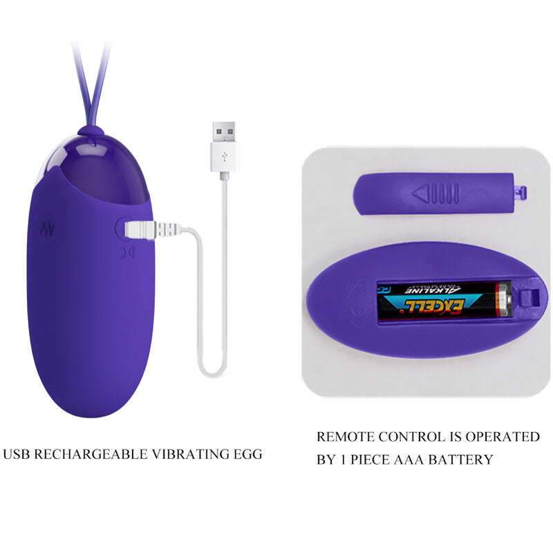 PRETTY LOVE - BERGER YOUTH OEUF VIBRANT TÉLÉCOMMANDÉ VIOLET - Sensualia