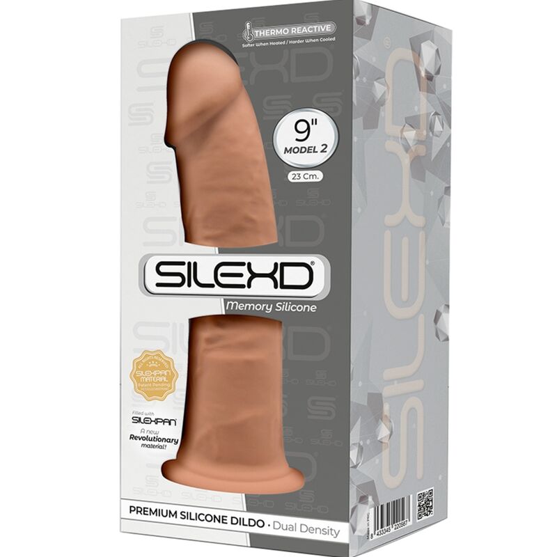 SILEXD - MODÈLE 2 PÉNIS RÉALISTE PREMIUM SILEXPAN SILICONE CARAMEL 23 CM - Sensualia