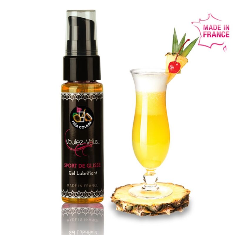 VOULEZ-VOUS - LUBRIFIANT BASE DEAU - PIÑA COLADA - 35 ML - Sensualia