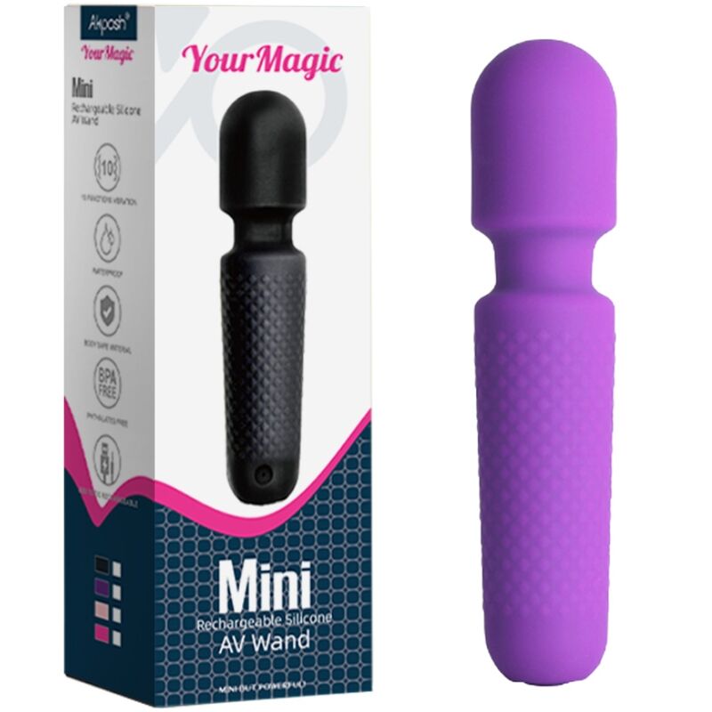 ARMONY - YOUR MAGIC MASSEUR & VIBRATEUR RECHARGEABLE 10 VIBRATIONS BAGUETTE DOTS VIOLET - Sensualia
