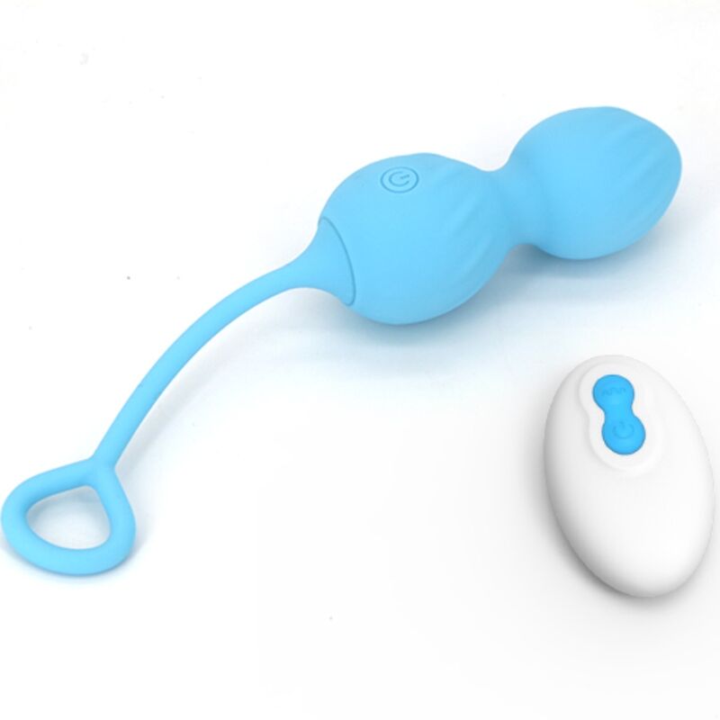 ARMONY - BLOSSOMS HALTÈRE VAGINALE VIBRATION TÉLÉCOMMANDE 10 VIBRATIONS BLEU - Sensualia