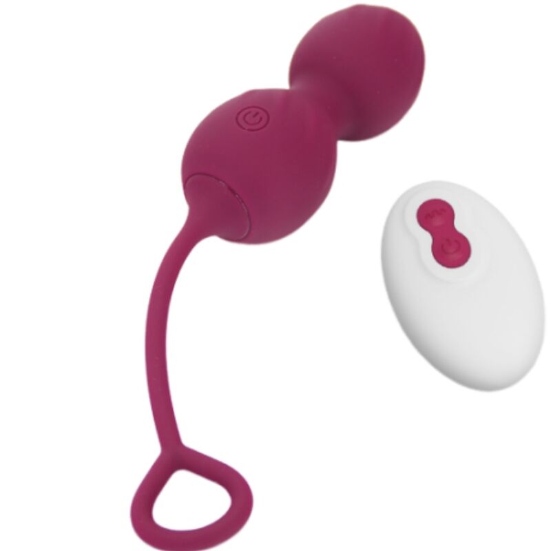 ARMONY - BLOSSOMS HALTÈRE VAGINALE VIBRATION TÉLÉCOMMANDE 10 VIBRATIONS ROUGE FONCÉ - Sensualia