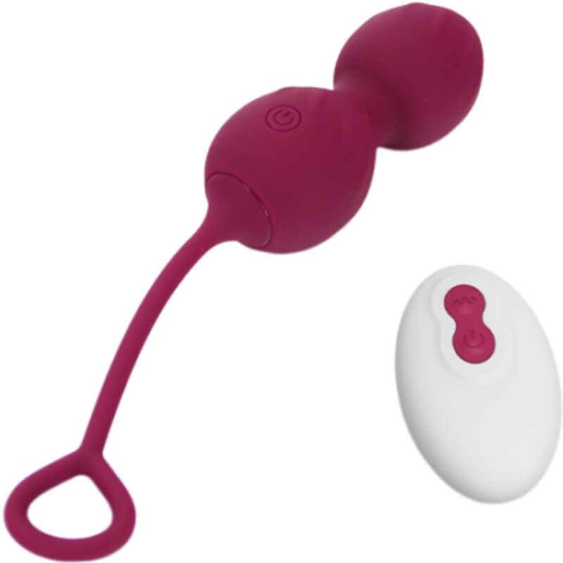 ARMONY - BLOSSOMS HALTÈRE VAGINALE VIBRATION TÉLÉCOMMANDE 10 VIBRATIONS ROUGE FONCÉ - Sensualia